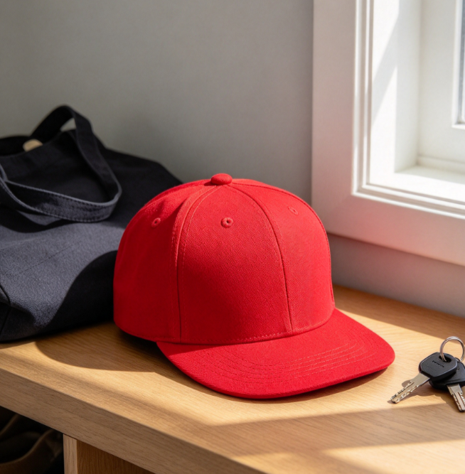 Youth Solid-Color Flat-Brim Baseball Cap