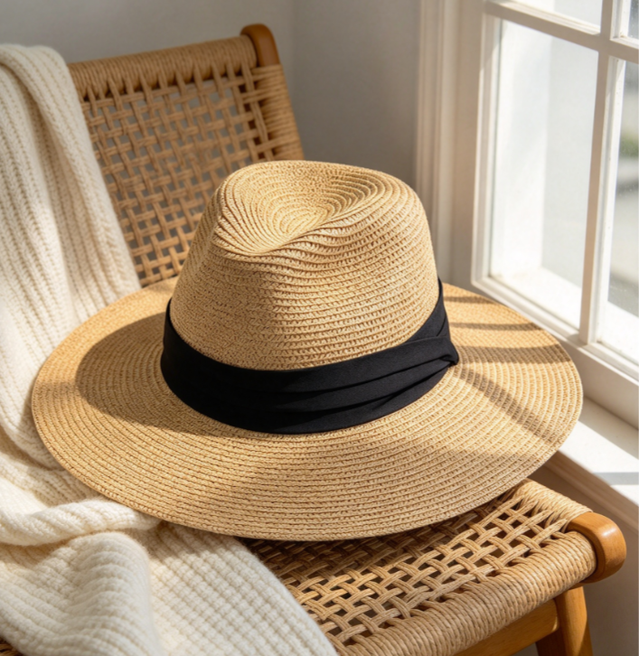 Wide Brim Straw Sun Hat for Women Beach Travel Summer