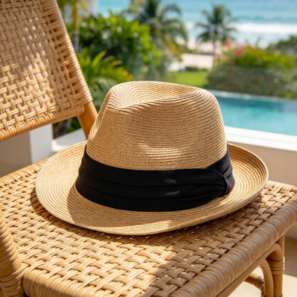 Foldable Straw Hat for Men Women Short Brim Beach Sun Hat