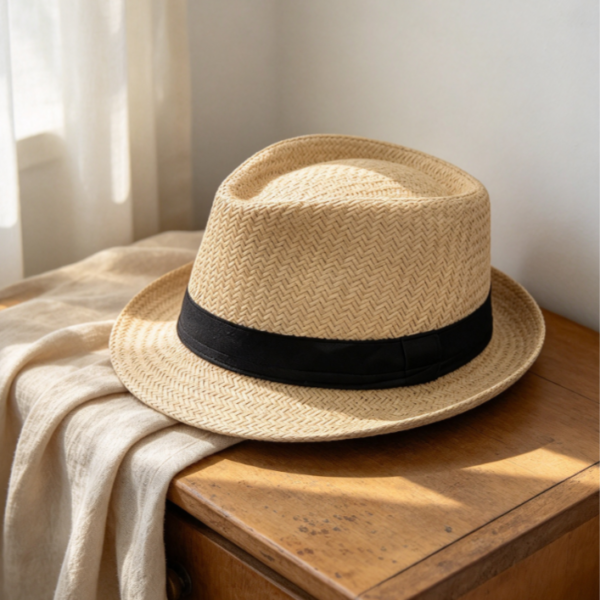 Classic Straw Sun Hat for Men Summer Beach Travel Outdoor