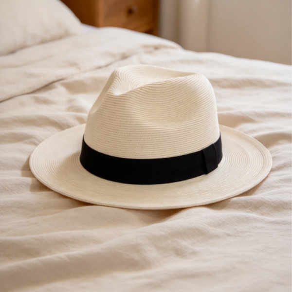 Fine Braid Straw Beach Sun Hat Wide Brim Lightweight Summer Hat