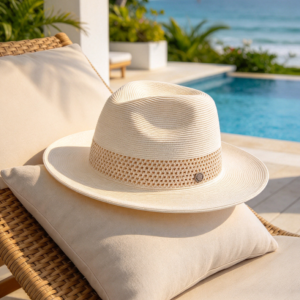 Fine Braid Straw Beach Hat Lightweight Sun Hat for Men Women