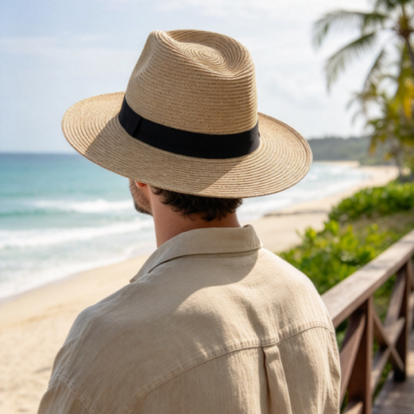 Packable Straw Sun Hat Adjustable Unisex Summer Beach Travel Hat