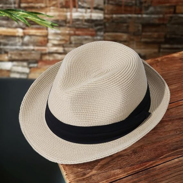 Lightweight Short Brim Straw Sun Hat for Men Women
