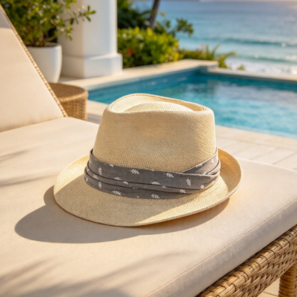 Short Brim Straw Sun Hat Lightweight Breathable Travel Hat