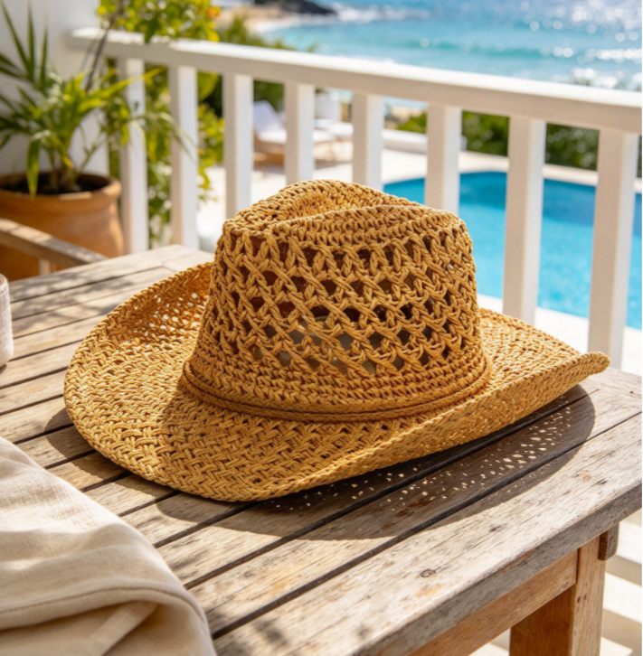 Floppy Straw Sun Hat Unisex Packable Summer Beach Hat