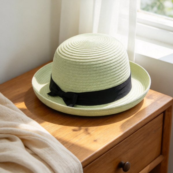 Foldable Straw Sun Hat Wide Brim Lightweight Summer Beach Hat