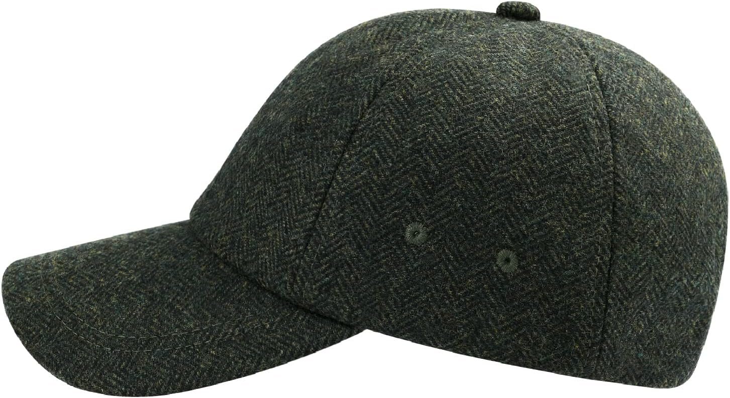 Adjustable Wool Tweed Baseball Cap - Image 2
