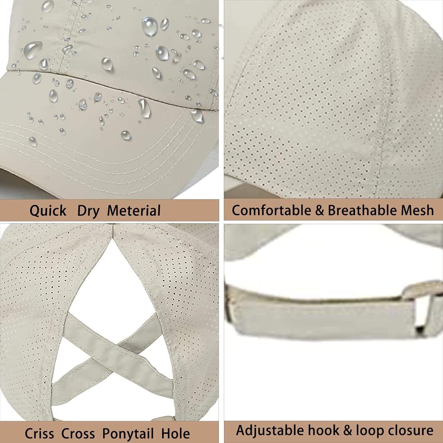 Ponytail Adjustable Quick-Dry Baseball Cap - Image 2