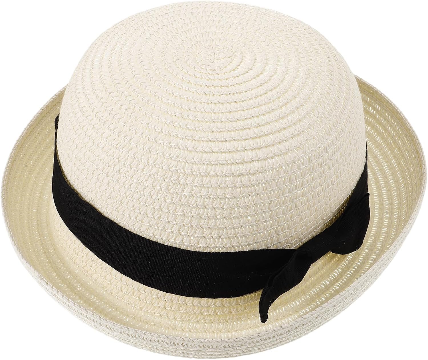 Foldable Straw Sun Hat Wide Brim Lightweight Summer Beach Hat - Image 2
