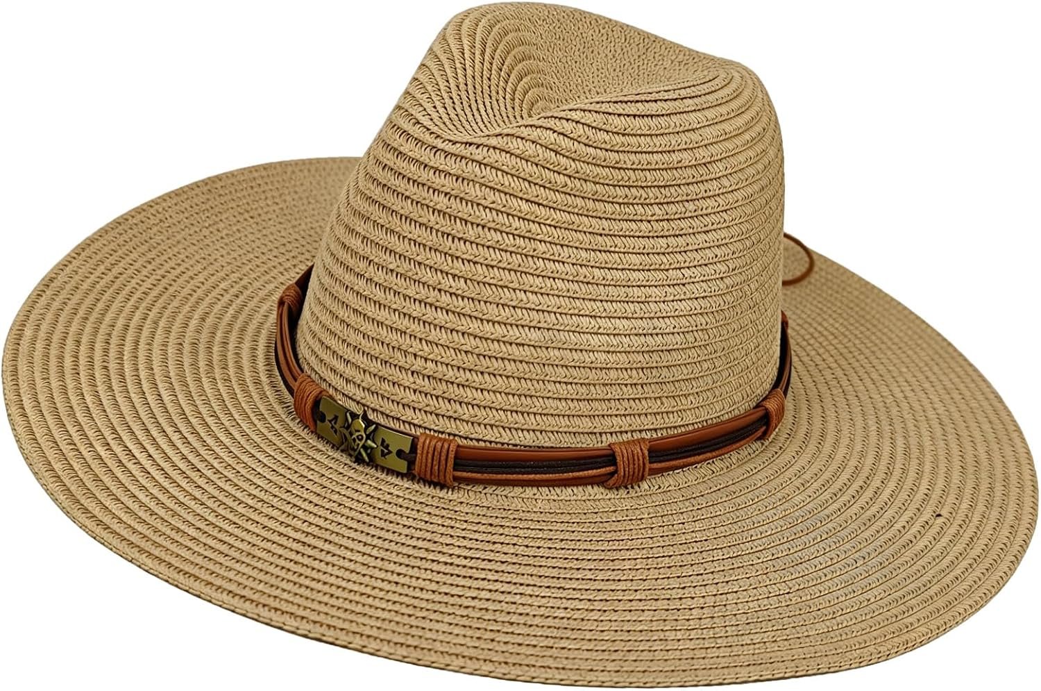 Wide Brim Straw Summer Sun Hat for Men Women Outdoor Beach Hat - Image 2