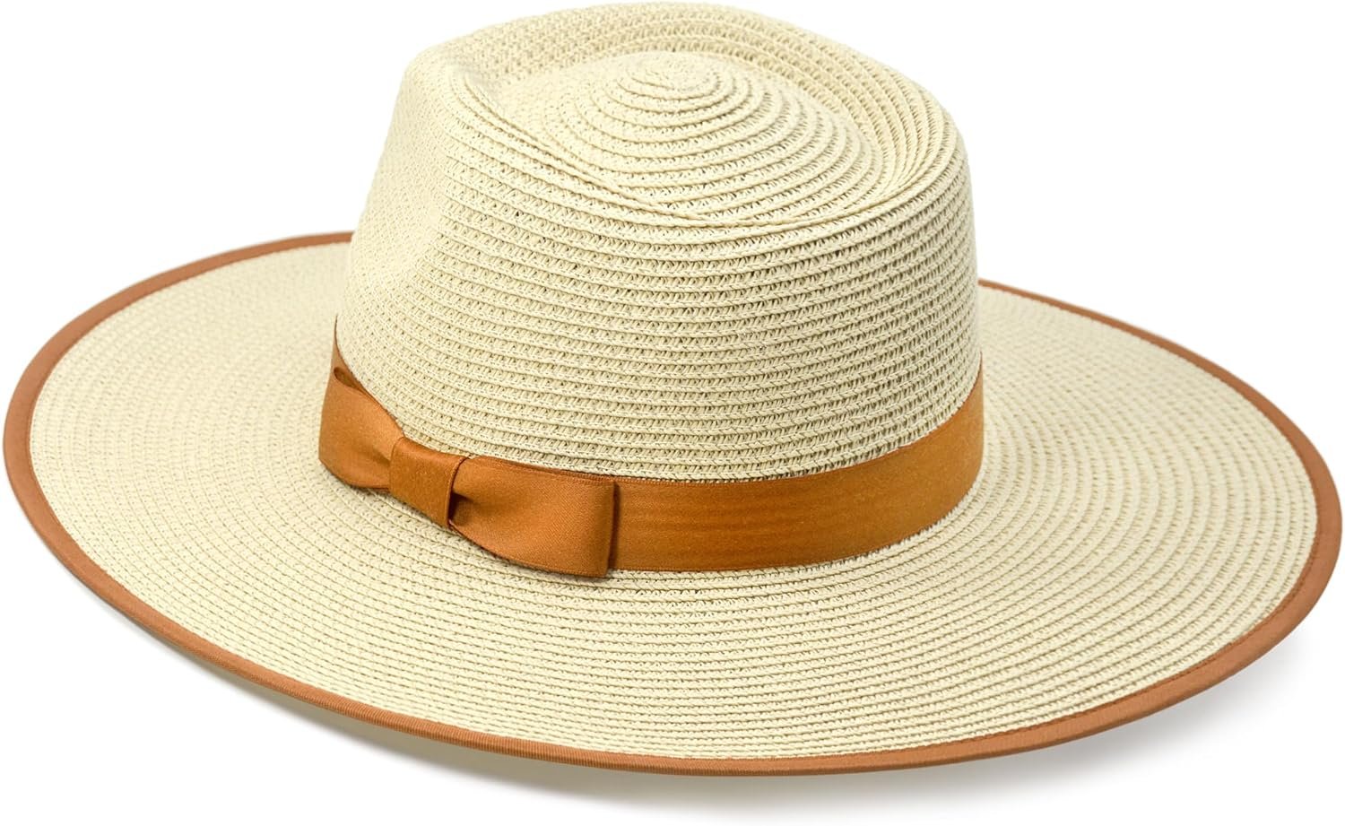 Unisex Wide Brim Straw Hat Classic Summer Beach Sun Hat - Image 2
