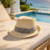 Short Brim Straw Sun Hat Lightweight Breathable Travel Hat